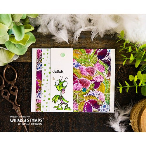 Simon Says Stamp! Whimsy Stamps FRUITY Background Cling Stamp DA1168*