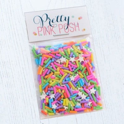 Simon Says Stamp! Pretty Pink Posh RAINBOW SPRINKLES Clay Embellishments