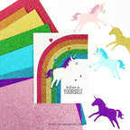 Simon Says Stamp! Concord & 9th RAINBOW GLITTER 8.5x11 Paper Pack 11323