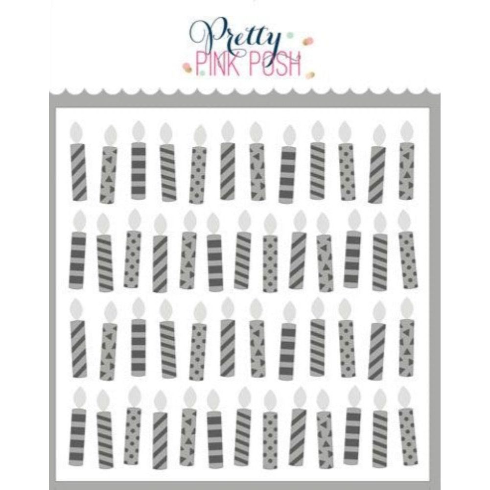 Simon Says Stamp! Pretty Pink Posh LAYERED CANDLES Stencils