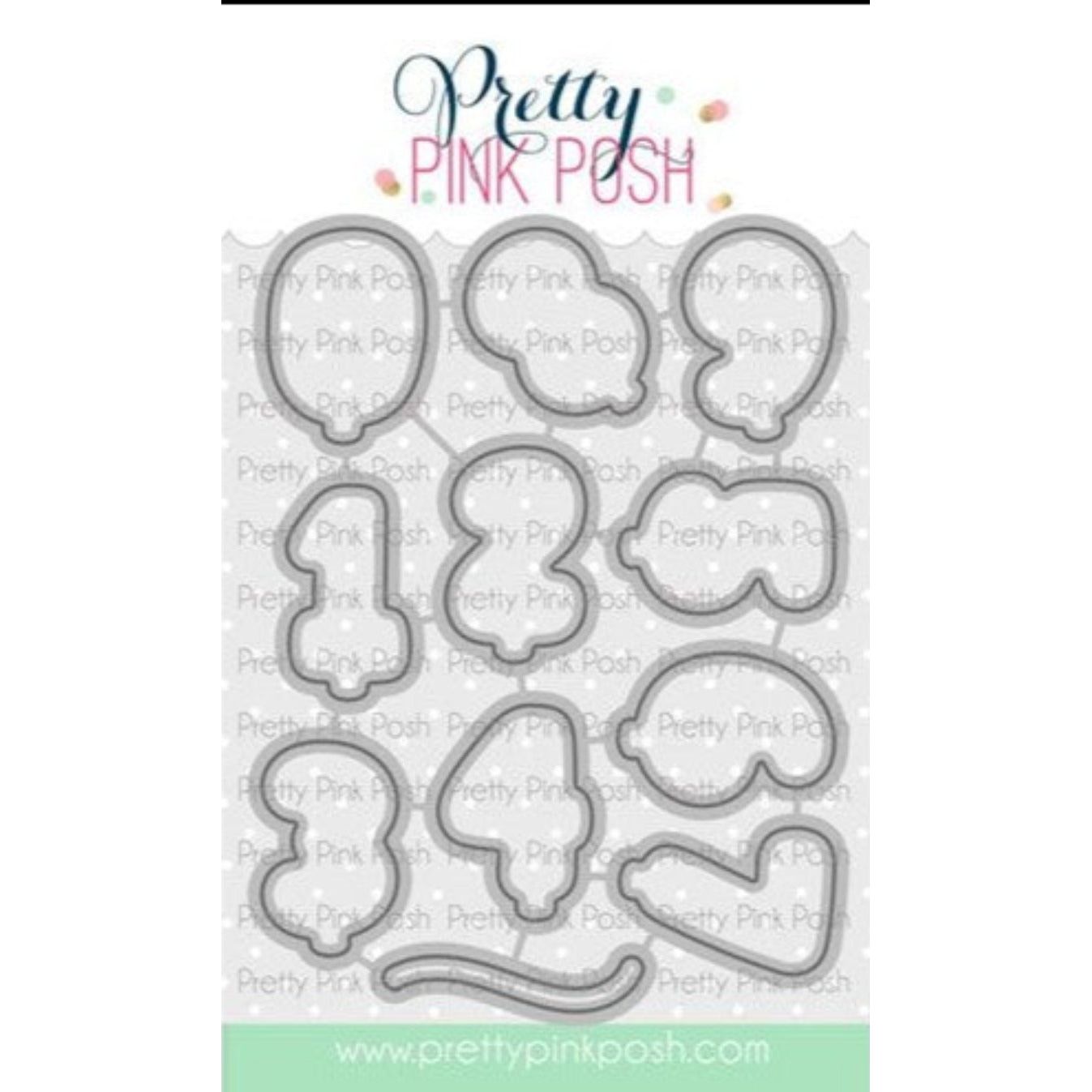 Simon Says Stamp! Pretty Pink Posh BALLOON NUMBERS Dies