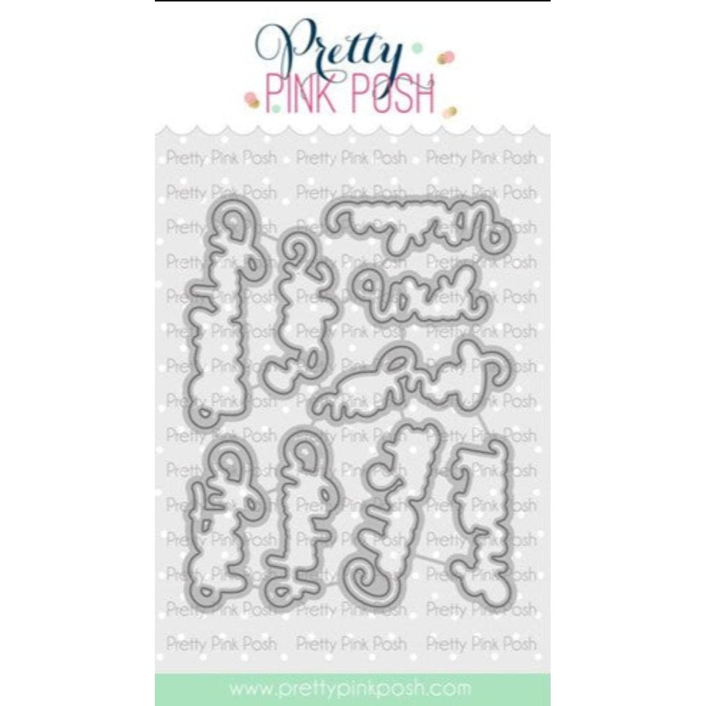 Simon Says Stamp! Pretty Pink Posh BIRTHDAY SCRIPTS Dies