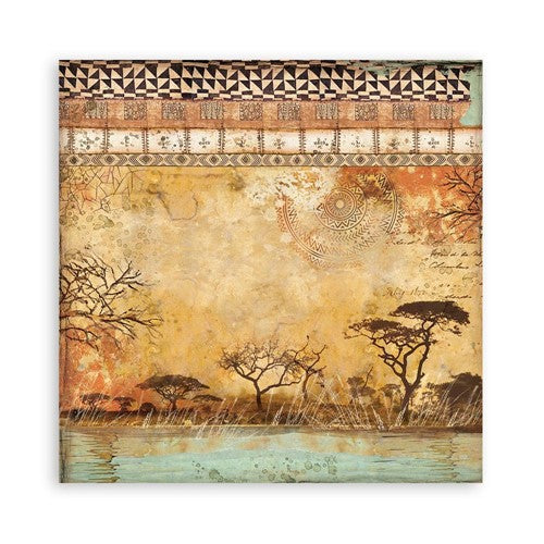 Savanna Giraffes Rice Paper Decoupage Sheet