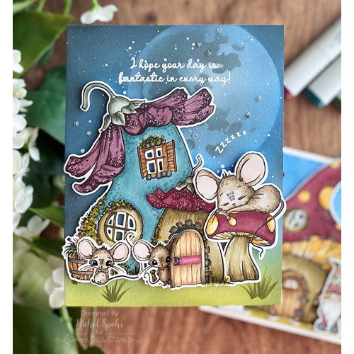 Simon Says Stamp! Colorado Craft Company Kris Lauren MOUSE HOUSE Clear Stamps KL602
