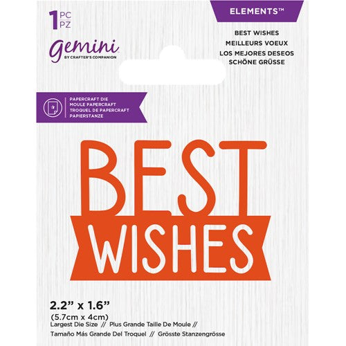 Simon Says Stamp! Gemini BEST WISHES Mini Die gem-mini-die-020
