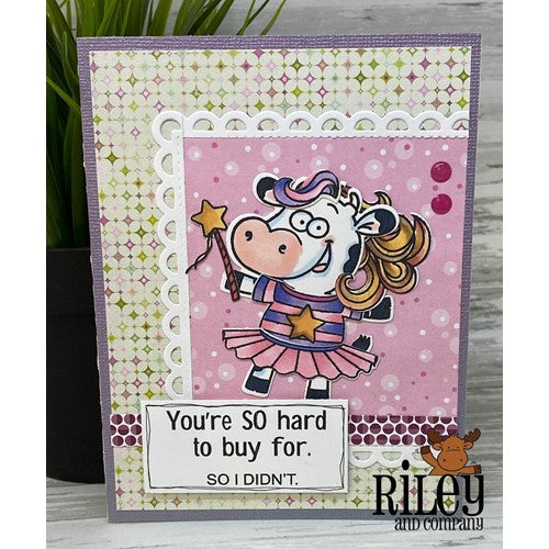 Simon Says Stamp! Riley and Company Funny Bones YOU'RE SO HARD TO BUY FOR Cling Rubber Stamp RWD-993