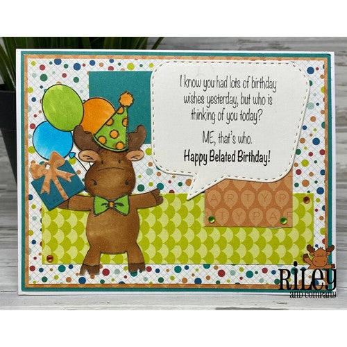 Simon Says Stamp! Riley and Company Funny Bones WHO IS THINKING OF YOU TODAY Cling Rubber Stamp RWD-987