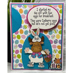 Simon Says Stamp! Riley and Company Funny Bones TWO EGGS FOR BREAKFAST Cling Rubber Stamp RWD-1001