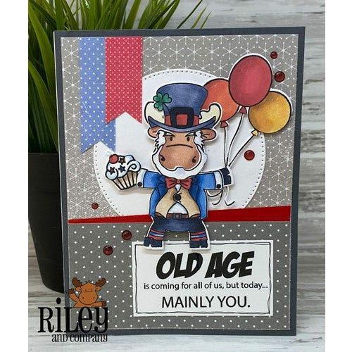 Simon Says Stamp! Riley and Company Funny Bones OLD MAN Cling Rubber Stamp RWD-988