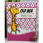 Simon Says Stamp! Riley and Company Funny Bones OLD MAN Cling Rubber Stamp RWD-988