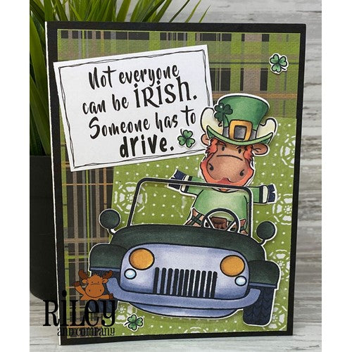 Simon Says Stamp! Riley and Company Funny Bones NOT EVERYONE CAN BE IRISH Cling Rubber Stamp RWD-1004
