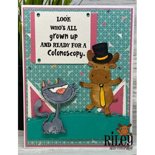 Simon Says Stamp! Riley and Company Funny Bones LOOK WHO'S ALL GROWN UP Cling Rubber Stamp RWD-998