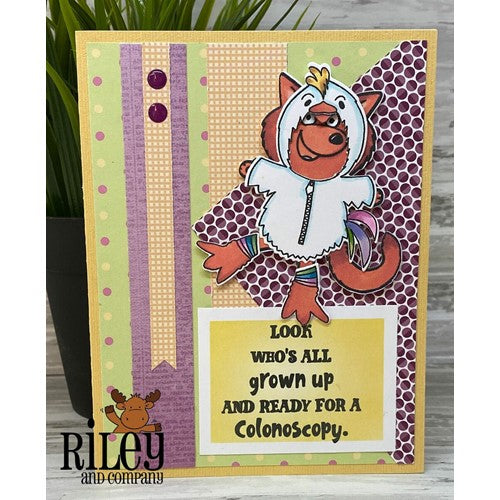 Simon Says Stamp! Riley and Company Funny Bones LOOK WHO'S ALL GROWN UP Cling Rubber Stamp RWD-998