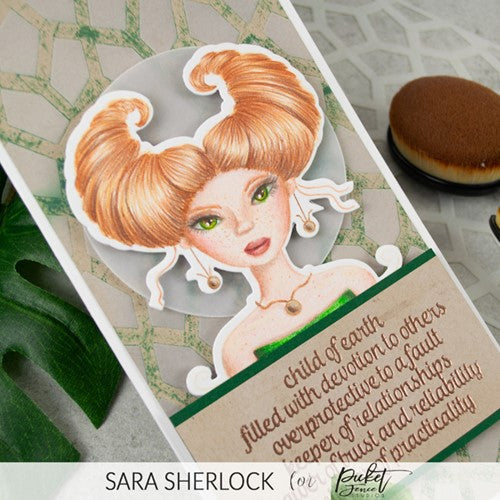 Simon Says Stamp! Picket Fence Studios TAURUS GIRL Clear Stamps hg106*