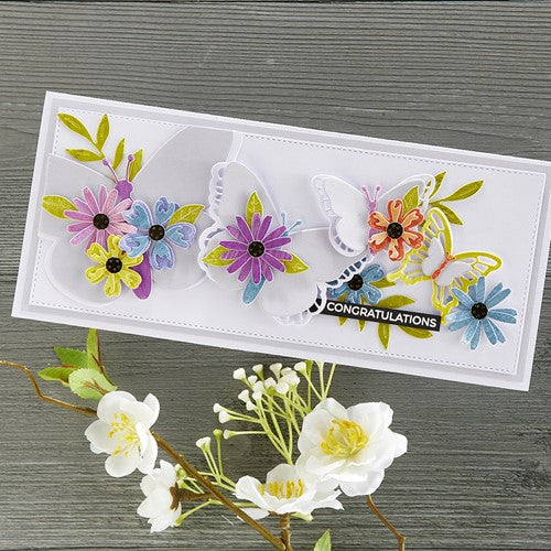 Simon Says Stamp! S7-221 Spellbinders BUTTERFLY CARD CREATOR Etched Dies congratulations