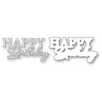 Simon Says Stamp! Memory Box HAPPY BIRTHDAY POSH SCRIPT Dies 94588