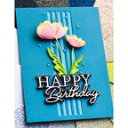 Simon Says Stamp! Memory Box HAPPY BIRTHDAY POSH SCRIPT Dies 94588