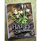 Simon Says Stamp! Memory Box HAPPY BIRTHDAY POSH SCRIPT Dies 94588