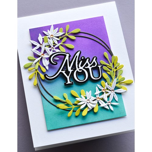 Simon Says Stamp! Memory Box MISS YOU POSH SCRIPT Dies 94589