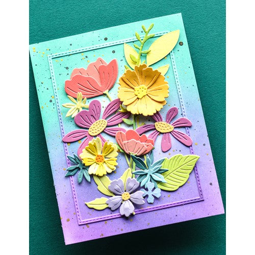 Simon Says Stamp! Memory Box TALL FRILLY LEAF STEMS Dies 94615
