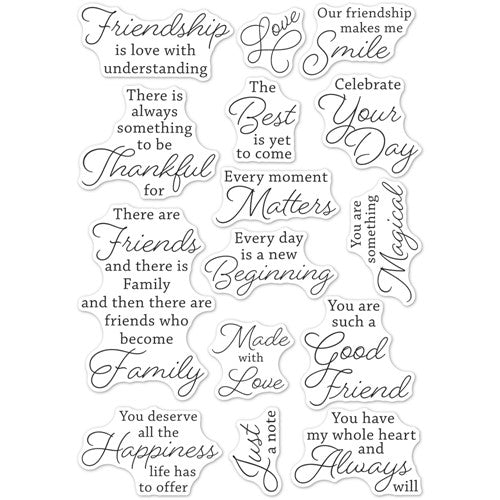 Simon Says Stamp! Memory Box FRIENDS AND FAMILY Clear Stamps cl5276