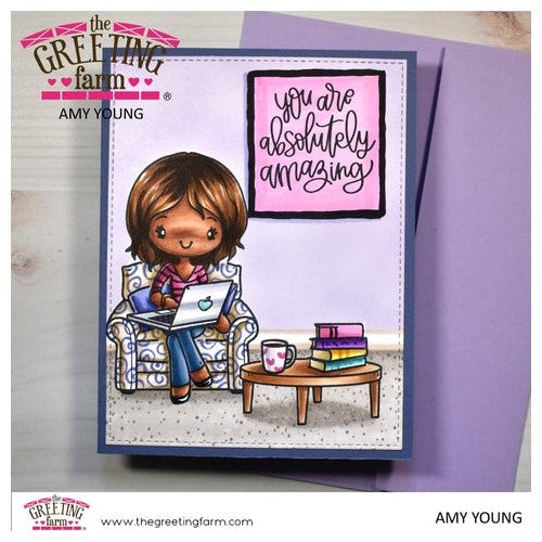 Simon Says Stamp! The Greeting Farm MISS ANYA AMAZING Clear Stamps tgf612 | color-code:ALT1