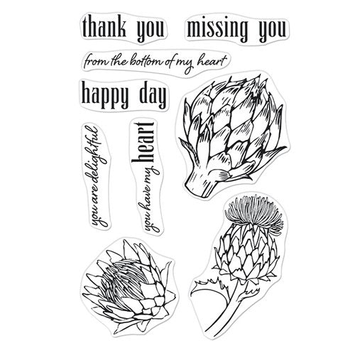 Simon Says Stamp! Hero Arts Clear Stamps ARTICHOKE BLOOMS CM594*