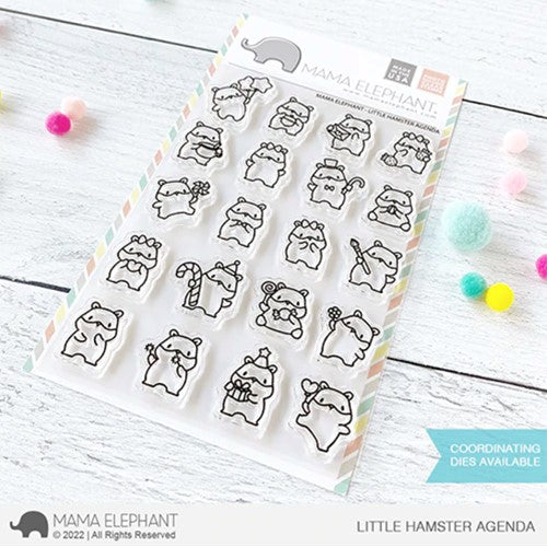 Simon Says Stamp! Mama Elephant Clear Stamps LITTLE HAMSTER AGENDA