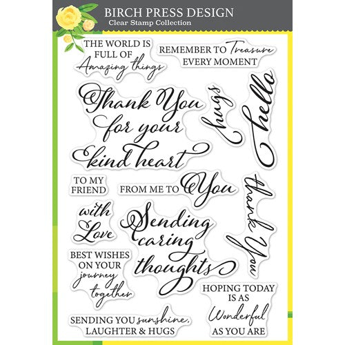 Simon Says Stamp! Birch Press Design KIND HEARTS Clear Stamp Set cl8163