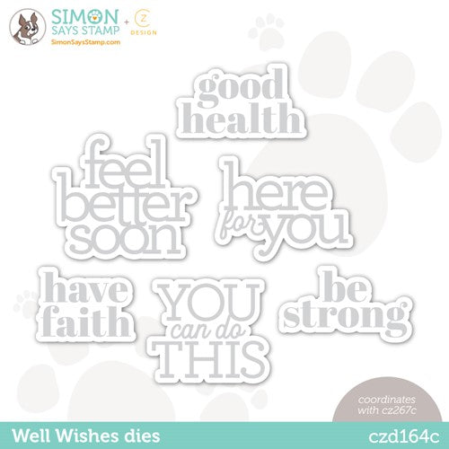 Simon Says Stamp! CZ Design Wafer Dies WELL WISHES czd164c
