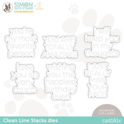 Simon Says Stamp! CZ Design Wafer Dies CLEAN LINE STACKS czd161c