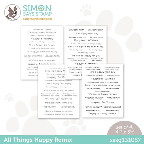 Simon Says Stamp! Simon Says Stamp Sentiment Strips ALL THINGS HAPPY REMIX sssg131087