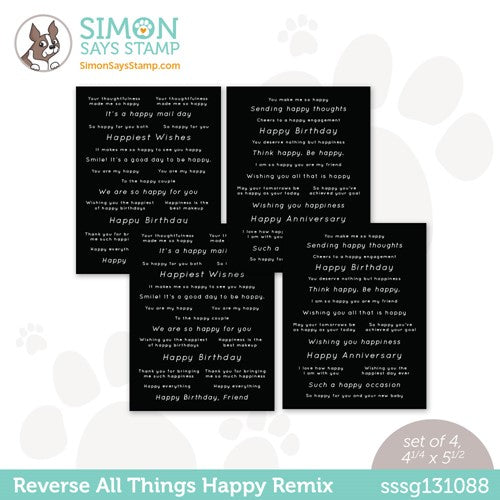 Simon Says Stamp! Simon Says Stamp Sentiment Strips REVERSE ALL THINGS HAPPY REMIX sssg131088