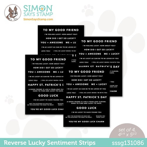 Simon Says Stamp! Simon Says Stamp Sentiment Strips REVERSE LUCKY sssg131086