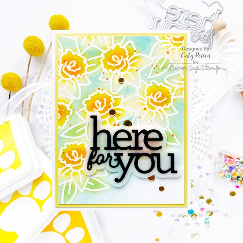 Simon Says Stamp! Simon Says Stamp Stencil OFF THE EDGE DAFFODILS ssst221619 | color-code:ALT0