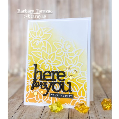 Simon Says Stamp! Simon Says Stamp Stencil OFF THE EDGE DAFFODILS ssst221619