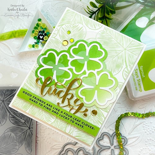 Simon Says Stamp! CZ Design Wafer Dies LINKING LUCKY CLOVERS czd160 | color-code:ALT1
