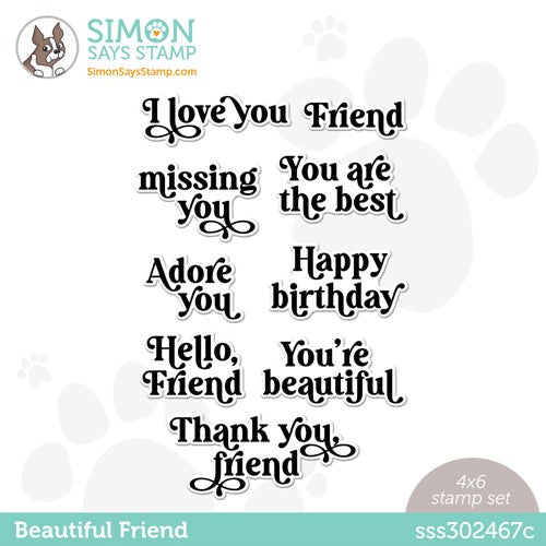 Simon Says Stamp! Simon Says Clear Stamps BEAUTIFUL FRIEND sss302467c