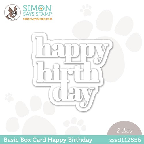 Simon Says Stamp! Simon Says Stamp BASIC BOX CARD HAPPY BIRTHDAY Wafer Dies sssd112556