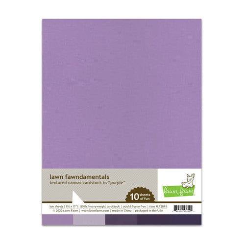 Simon Says Stamp! Lawn Fawn PURPLE Textured Canvas Cardstock lf2843