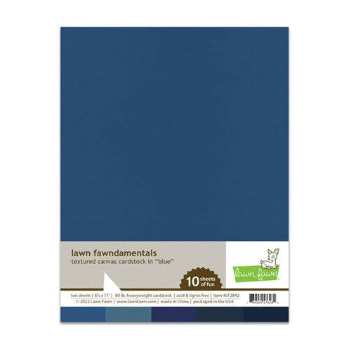 Simon Says Stamp! Lawn Fawn BLUE Textured Canvas Cardstock lf2842