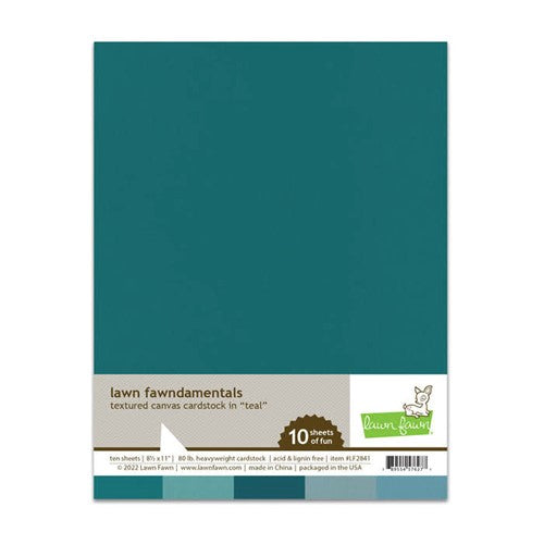 Simon Says Stamp! Lawn Fawn TEAL Textured Canvas Cardstock lf2841