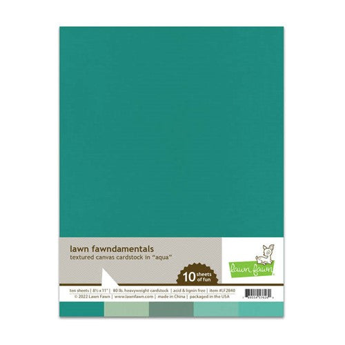 Simon Says Stamp! Lawn Fawn AQUA Textured Canvas Cardstock lf2840