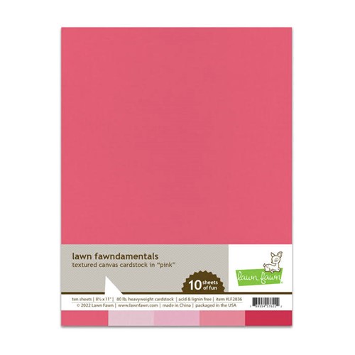 Simon Says Stamp! Lawn Fawn PINK Textured Canvas Cardstock lf2836