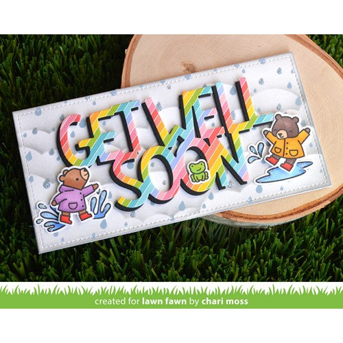 Simon Says Stamp! Lawn Fawn RAINY DAY Stencil lf2816