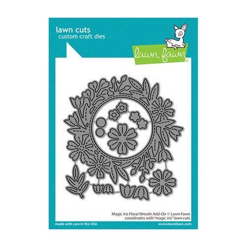 Simon Says Stamp! Lawn Fawn MAGIC IRIS FLORAL WREATH ADD-ON Die Cuts lf2795