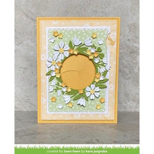 Simon Says Stamp! Lawn Fawn MAGIC IRIS FLORAL WREATH ADD-ON Die Cuts lf2795