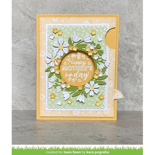 Simon Says Stamp! Lawn Fawn MAGIC IRIS FLORAL WREATH ADD-ON Die Cuts lf2795
