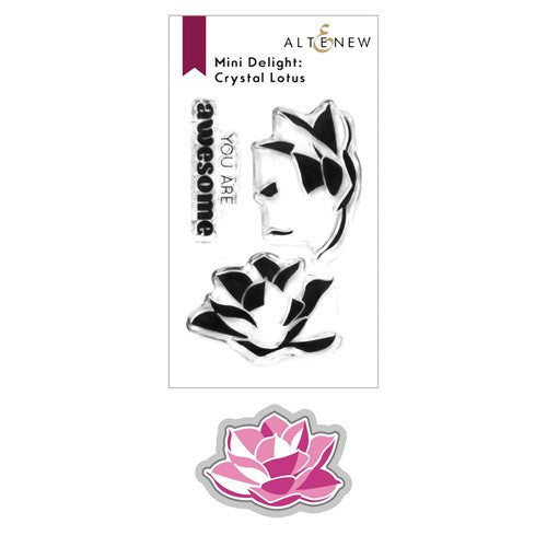 Simon Says Stamp! Altenew MINI DELIGHT CRYSTAL LOTUS Clear Stamp and Die Combo ALT6863BN*