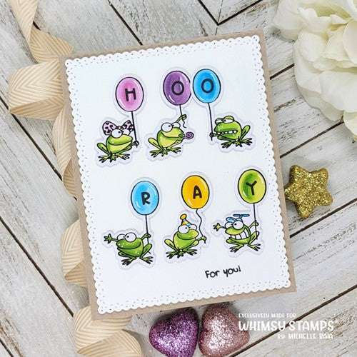 Simon Says Stamp! Whimsy Stamps SPRINKLES SCALLOPS RECTANGLES Die WSD342a